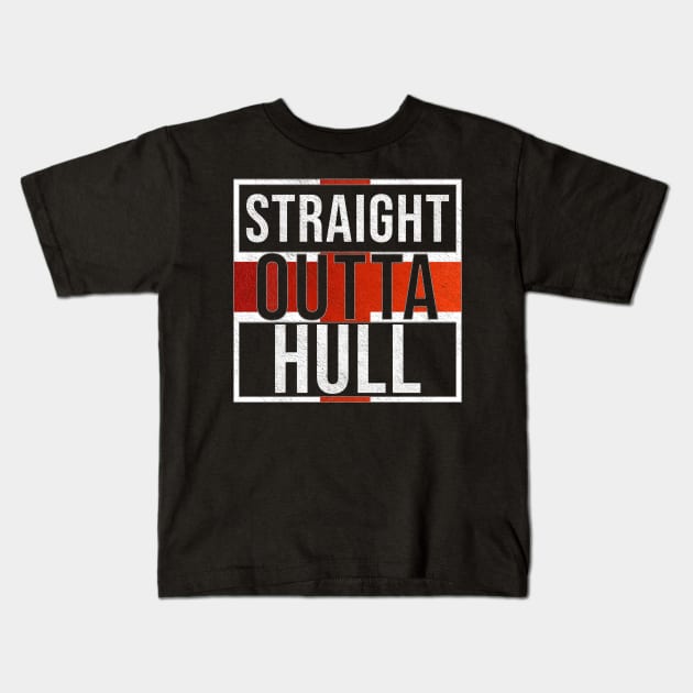 Straight Outta Hull - Gift for England From Hull Kids T-Shirt by Country Flags